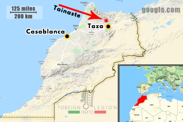2e REI - 1956 Tainaste Attack in Morocco - Map