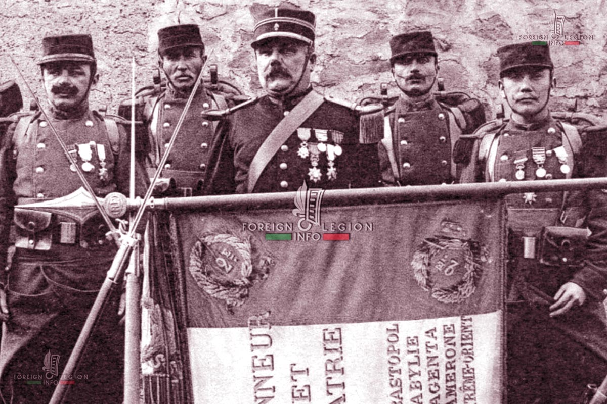 Foreign Legion - 2nd Foreign Regiment - Color Guard - Drapeau - Saida - Algeria - 1900s
