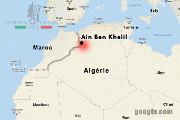 Algerie - Sud-Oranais - Ain Ben Khelil - carte