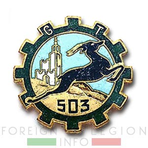 503e GT - 503 GT - Transportation Group - Insignia - Badge - Indochina - 1949