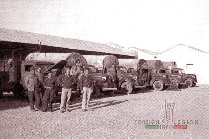 GCMP - Mounted and Motorized Company Group - 3e REI - 3rd REI - 3 REI - Foreign Legion - Africa - Morocco - 13th Motorized Company - 13e Cie Portée - 13e CP - Foum El Hassan - camions Ford V8 - 1946