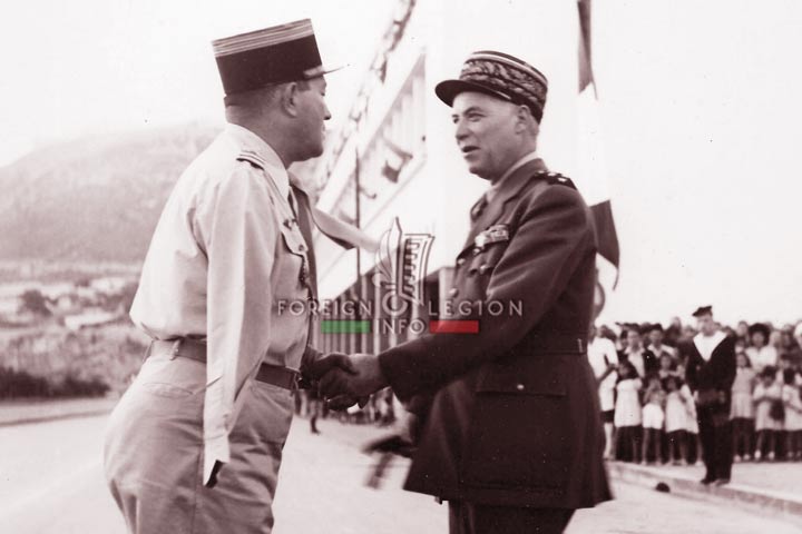 GPLEM - GPLE - Groupement porté - Legion Etrangere - Afrique - Maroc - Agadir - lieutenant-colonel Binoche - général Juin - 1949