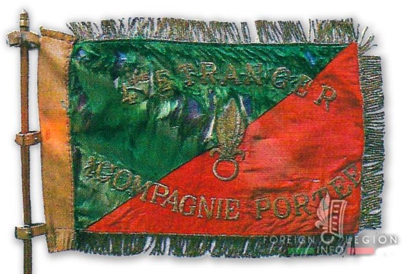 Compagnie Portée - 4e REI - Légion étrangère - Maroc - Fanion